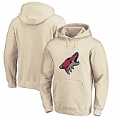 Men's Customized Phoenix Coyotes Cream All Stitched Pullover Hoodie,baseball caps,new era cap wholesale,wholesale hats